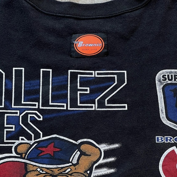 Browniefoot butdogs soccer crewneck 90s vintage fifa allez les bleus size large - Picture 4 of 5